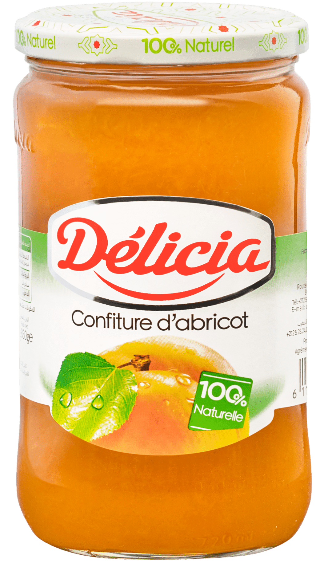 Confiture d'abricots 72 cl - 900g